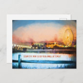 Ocean City, New Jersey Boardwalk bei Sunset Postkarte (Vorne/Hinten)