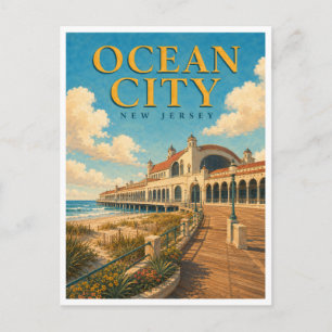Ocean City New Jersey Music Pier GeoSaga Postkarte