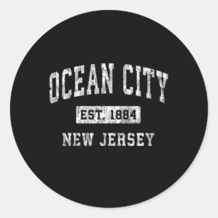 Ocean City New Jersey Nj etablierte Sport Runder Aufkleber