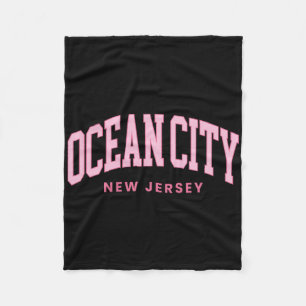 Ocean City New Jersey Nj Retro Preppy Retro Frauen Fleecedecke