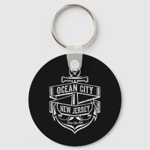 Ocean City New Jersey Nj Vintage-Anker-Design Gif Schlüsselanhänger