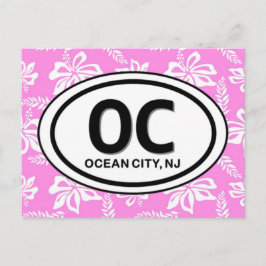 Ocean City New Jersey ~ OC NJ Pink Beach Postkarte