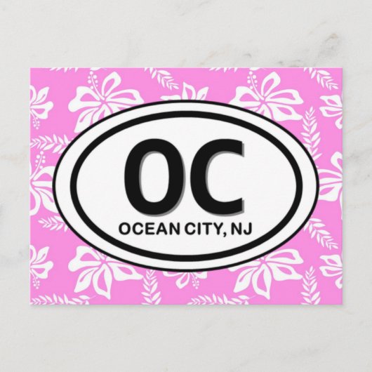 Ocean City New Jersey ~ OC NJ Pink Beach Postkarte (Vorderseite)