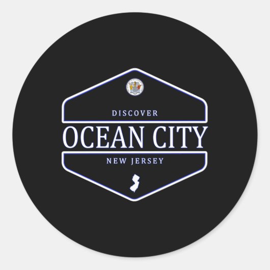Ocean City New Jersey Ocean City Nj Runder Aufkleber (Vorderseite)