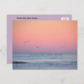 Ocean City, New Jersey Pastel Sunrise Postcard Ankündigungspostkarte (Vorne/Hinten)