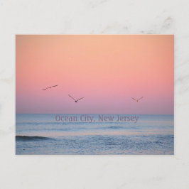 Ocean City, New Jersey Pastel Sunrise Postcard Ankündigungspostkarte