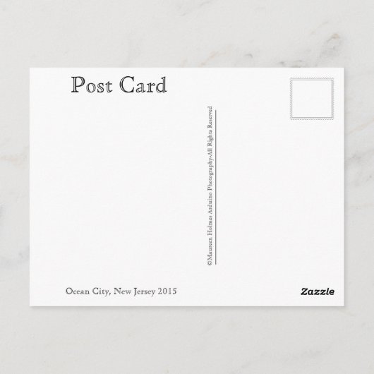 Ocean City, New Jersey Post Card Jetty Postkarte (Rückseite)