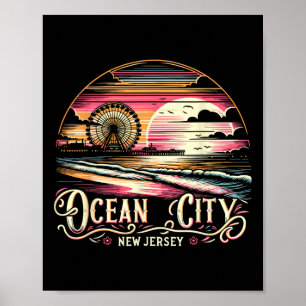 Ocean City New Jersey Reisen Sommerurlaub Familien Poster