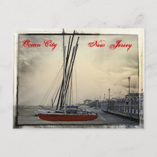 Ocean City New Jersey - Sail Away Postkarte (Vorderseite)