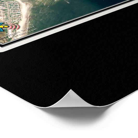 Ocean City New Jersey Satellite Poster Map (Ecke)