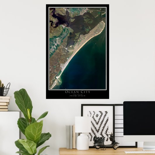 Ocean City New Jersey Satellite Poster Map (Heimbüro)