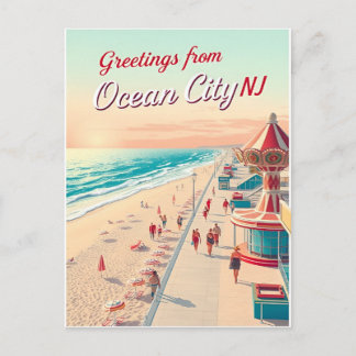 Ocean City, New Jersey – Strandpromenade Postkarte