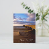 Ocean City New Jersey Sunset on Bridge Postcard Postkarte (Stehend Vorderseite)