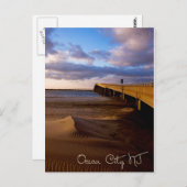 Ocean City New Jersey Sunset on Bridge Postcard Postkarte (Vorne/Hinten)
