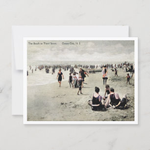 Ocean City NJ Beach am Third St 1910s Vintag Postkarte