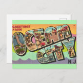 Ocean City NJ Greetings Postcard Postkarte (Vorne/Hinten)