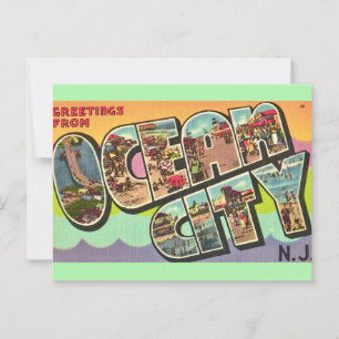 Ocean City NJ Greetings Postcard Postkarte