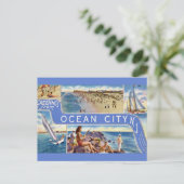Ocean City NJ Postkarte (Stehend Vorderseite)