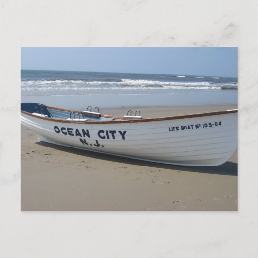 Ocean City, NJ * Summer Fun * Shore Boat Postkarte (Vorderseite)