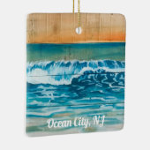 Ocean City, NJ Sunrise Waves Keramikornament (Rechts)