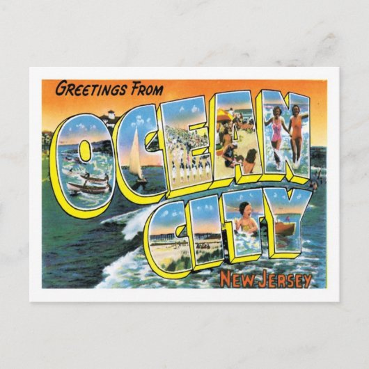 Ocean City NJ United Staaten City Postkarte (Vorderseite)