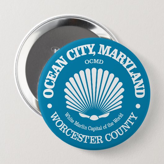 Ocean City (Seashell) Button (Vorne & Hinten)