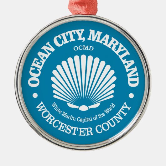 Ocean City (Seashell) Ornament Aus Metall (Vorne)