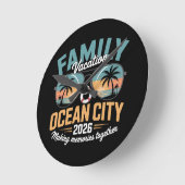 Ocean City Strand Runde Wanduhr (Winkel)