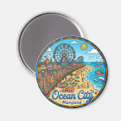 Ocean City USA Magnet (Vorderseite/Rückseite)