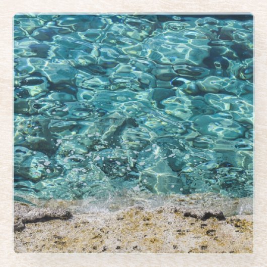 Ocean Clear Türkise Wasser Sandy Beach Untersetzer (Vorderseite)