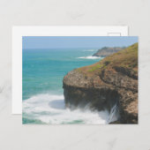 Ocean Cliffs bei Kilauea Kauai Postkarte (Vorne/Hinten)
