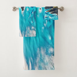 Ocean Cliffs: Wilde Küste Badhandtuch Set