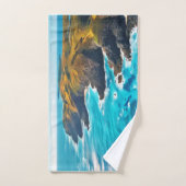 Ocean Cliffs: Wilde Küste Badhandtuch Set (Handtuch)