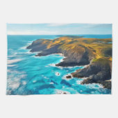 Ocean Cliffs: Wilde Küste Geschirrtuch (Horizontal)