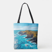 Ocean Cliffs: Wilde Küste Tasche (Rückseite)