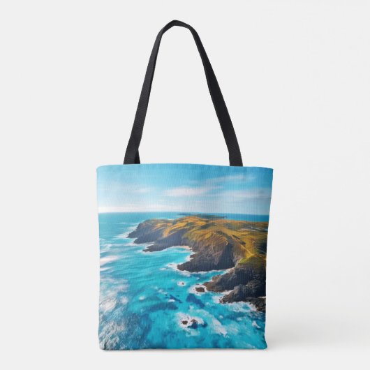 Ocean Cliffs: Wilde Küste Tasche (Rückseite)