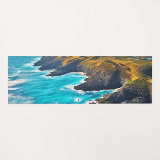 Ocean Cliffs: Wilde Küste Yogamatte (Rückseite (Horizontal))