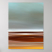 Ocean Coast Beach Sky Landschaft Blue Brown Grau Poster (Vorne)