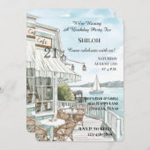 Ocean Coast Café Geburtstag Einladung (Vorne/Hinten)