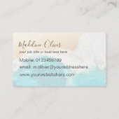 Ocean Coastal Beach Szene Moderne Visitenkarte (Rückseite)