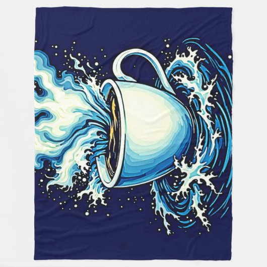 Ocean Coffee Dream Fleecedecke (Vorderseite)