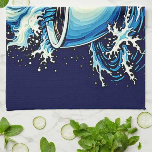 Ocean Coffee Dream Geschirrtuch (Gefaltet)