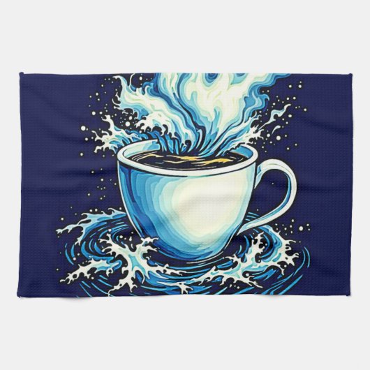 Ocean Coffee Dream Geschirrtuch (Horizontal)