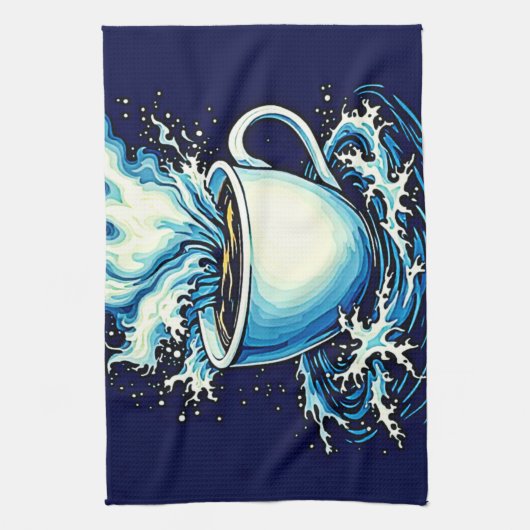 Ocean Coffee Dream Geschirrtuch (Vertikal)