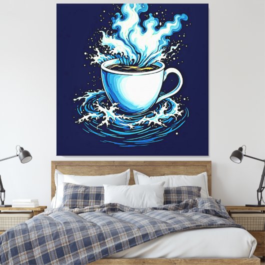 Ocean Coffee Dream Leinwanddruck (Insitu (Schlafzimmer))