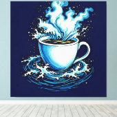 Ocean Coffee Dream Leinwanddruck (Insitu (Holzboden))