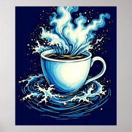 Ocean Coffee Dream Poster