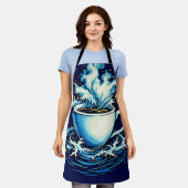 Ocean Coffee Dream Schürze (Getragen)