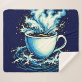 Ocean Coffee Dream Sherpadecke (Vorderseite (Horizontal))