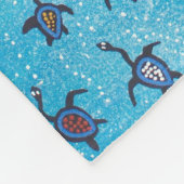 Ocean Collage Aborigine Fleece Blanket (Ecke)